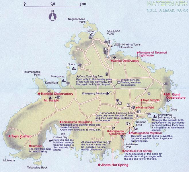 Map Of Japanese Islands. Map of the island: